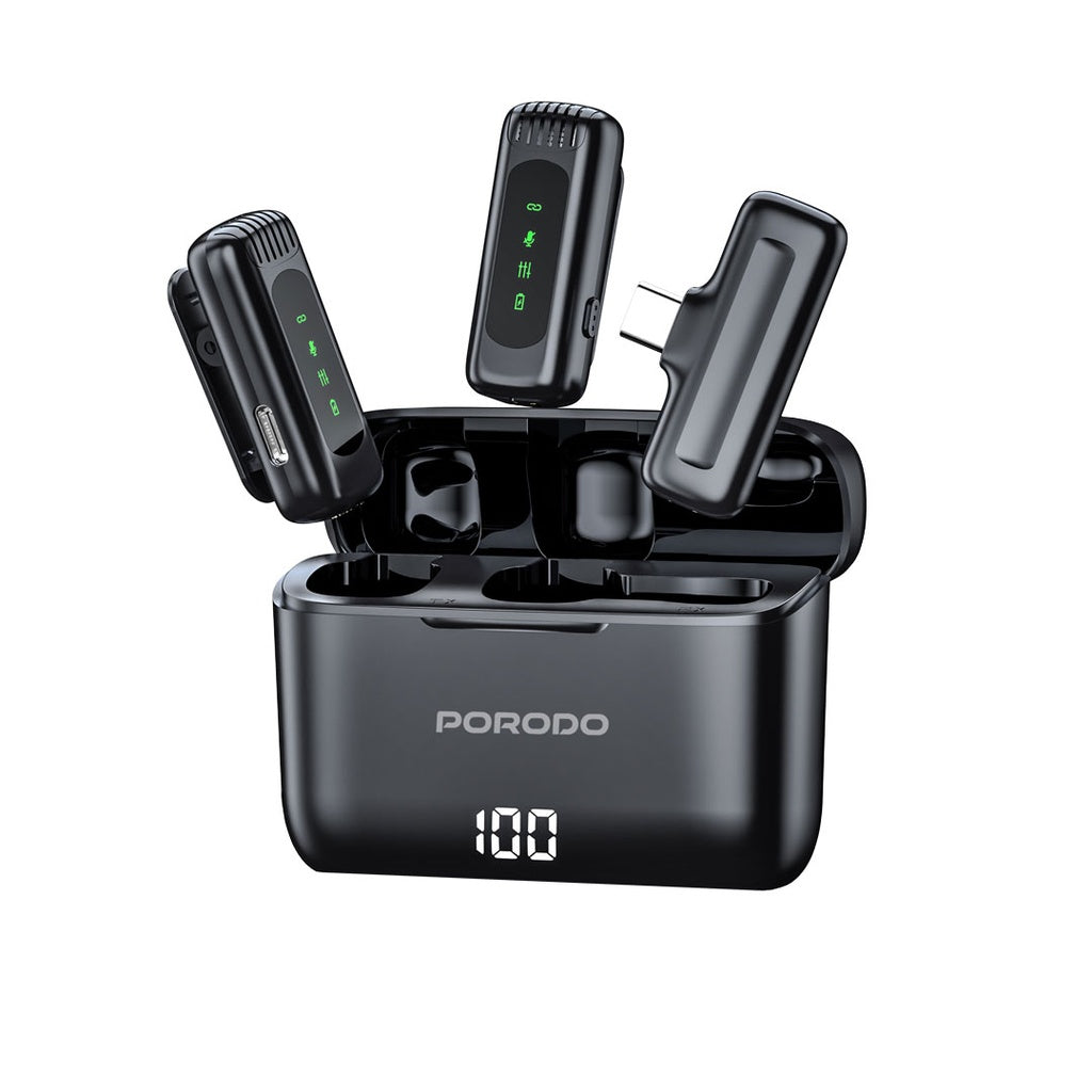 Porodo Lavalier Double Microphone Porodo Lavalier Double Microphone